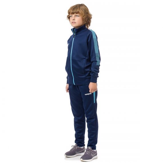 Спортивний костюм для дітей Europaw Limber Up Kid 2101 Long zipper темно-синьо-блакитний, Колір: темно-синій, Розмір виробника: 4XS