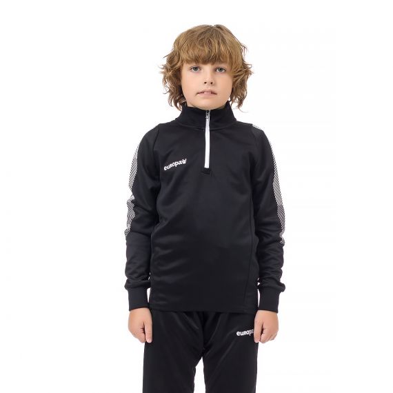 Спортивний костюм для дітей Europaw Limber Up Kid 2101 Short zipper чорно-білий, Колір: чорний, Розмір виробника: 3XS, зображення 6