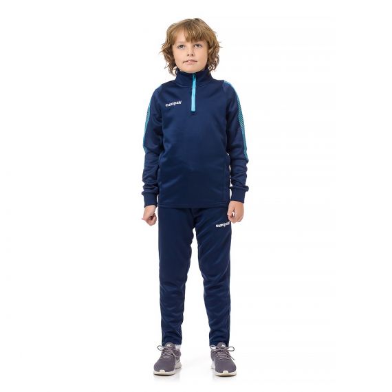Спортивний костюм для дітей Europaw Limber Up Kid 2101 Short zipper темно-синьо-блакитний, Колір: темно-синій, Розмір виробника: 4XS