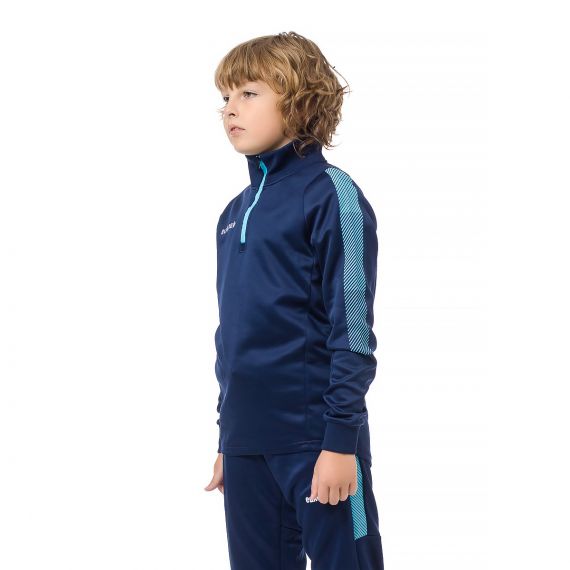 Спортивний костюм для дітей Europaw Limber Up Kid 2101 Short zipper темно-синьо-блакитний, Колір: темно-синій, Розмір виробника: 2XS, зображення 7
