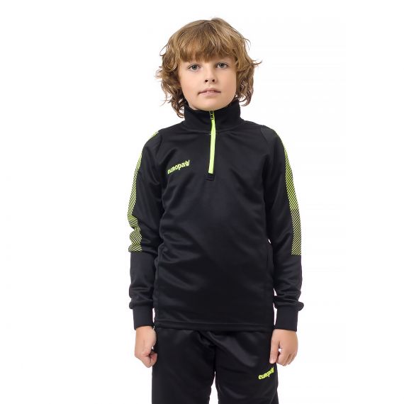 Спортивный костюм для детей Europaw Limber Up Kid 2101 Short zipper чёрно-салатовый, Цвет: черный, Размер производителя: 2XS, изображение 6 Спортивный костюм для детей Europaw Limber Up Kid 2101 Short zipper чёрно-салатовый, Цвет: черный, Размер производителя: 2XS, изображение 6