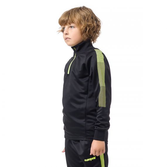 Спортивный костюм для детей Europaw Limber Up Kid 2101 Short zipper чёрно-салатовый, Цвет: черный, Размер производителя: 2XS, изображение 7 Спортивный костюм для детей Europaw Limber Up Kid 2101 Short zipper чёрно-салатовый, Цвет: черный, Размер производителя: 2XS, изображение 7