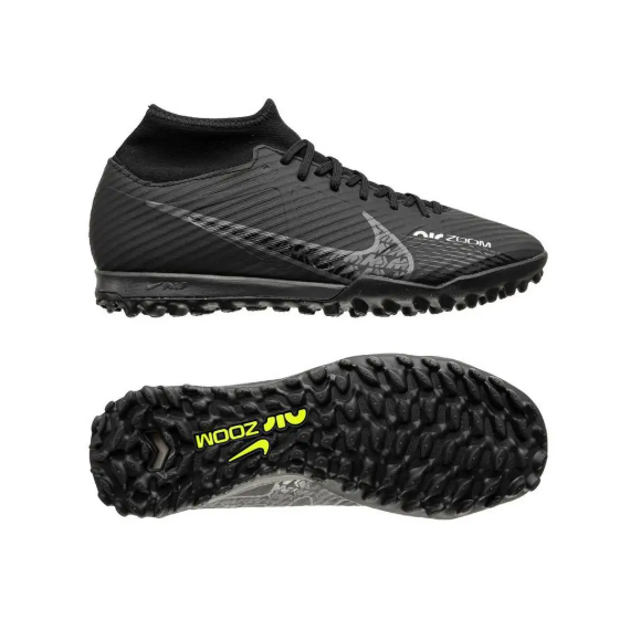 Сороконіжки Nike ZOOM SUPERFLY 9 ACADEMY TF DJ5629-001, Колір: чорний, Розмір виробника: 44, зображення 2