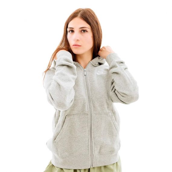 Кофта Nike CLUB FLC FZ HOODIE STD DQ5471-063, Колір: сірий, Розмір виробника: L