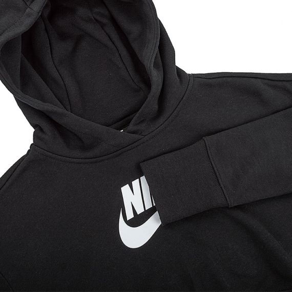 Кофта Nike G NSW CLUB FT CROP HOODIE HBR DC7210-010, Цвет: черный, Размер производителя: 122-128, изображение 3 Кофта Nike G NSW CLUB FT CROP HOODIE HBR DC7210-010, Цвет: черный, Размер производителя: 122-128, изображение 3