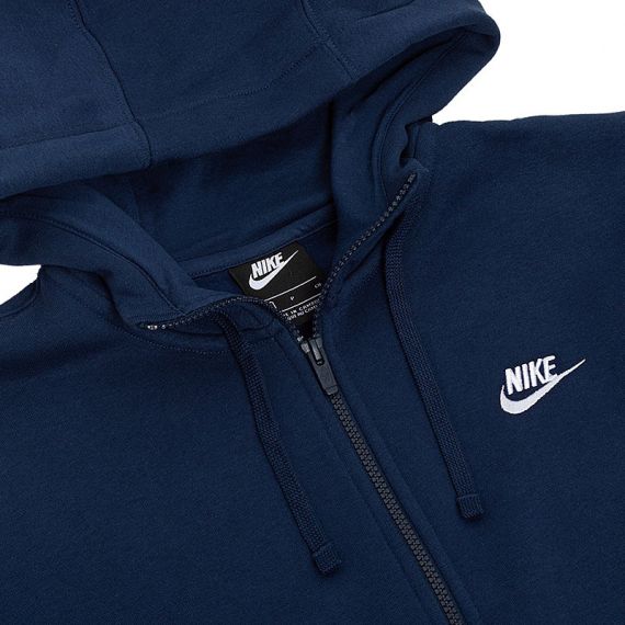 Кофта Nike CLUB HOODIE FZ BB BV2645-410, Колір: темно-синій, Розмір виробника: XL, зображення 3
