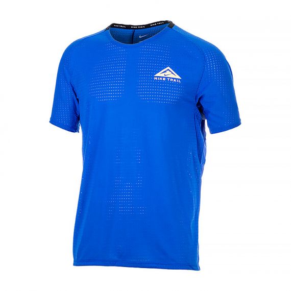 Футболка тренувальна Nike M NK DF SOLAR CHASE SS TOP DV9305-405, Колір: синій, Розмір виробника: L