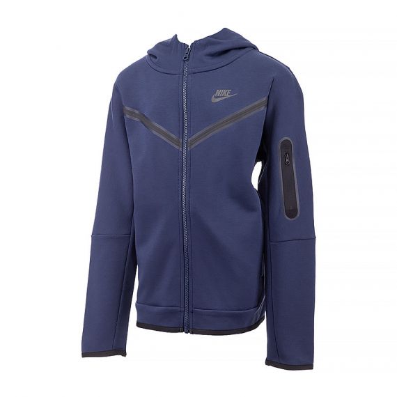 Кофта Nike B NSW TCH FLC FZ CU9223-410, Колір: темно-синій, Розмір виробника: 98-104