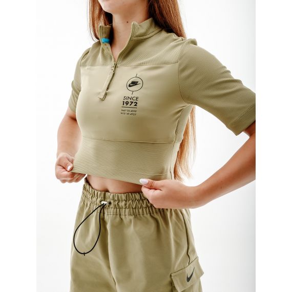 Топ жіночий Nike W NSW TOP SS RIB SU FJ5253-276, Колір: бежевий, Розмір виробника: L, зображення 3 Топ жіночий Nike W NSW TOP SS RIB SU FJ5253-276, Колір: бежевий, Розмір виробника: L, зображення 3