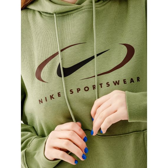 Кофта Nike NS FLC OS PO HD SWSH FN7698-386, Колір: хакі, Розмір виробника: S, зображення 3 Кофта Nike NS FLC OS PO HD SWSH FN7698-386, Колір: хакі, Розмір виробника: S, зображення 3