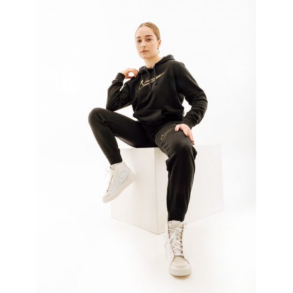 Кофта Nike NS PE CLB FLC SHINE OS PO FB8763-010, Колір: чорний, Розмір виробника: S, зображення 2 Кофта Nike NS PE CLB FLC SHINE OS PO FB8763-010, Колір: чорний, Розмір виробника: S, зображення 2