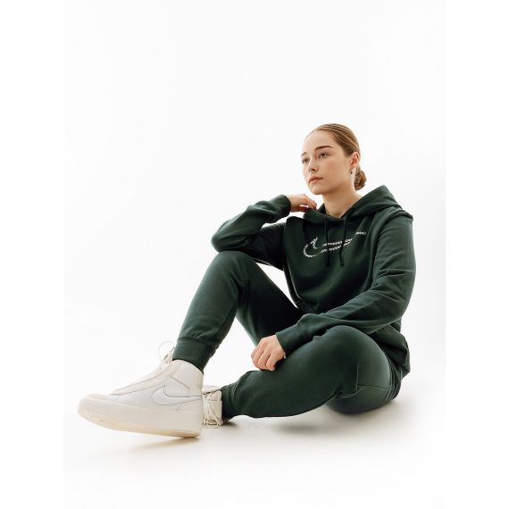 Кофта Nike NS PE CLB FLC SHINE OS PO FB8763-328, Цвет: темно-зеленый, Размер производителя: XS, изображение 2 Кофта Nike NS PE CLB FLC SHINE OS PO FB8763-328, Цвет: темно-зеленый, Размер производителя: XS, изображение 2