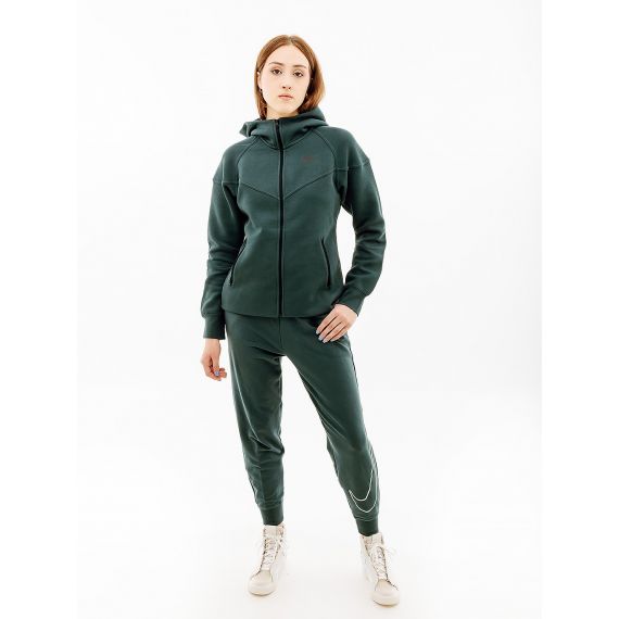Кофта Nike Sportswear Tech Fleece Windrunner WomenS Full-Zip Hoodie FB8338-328, Колір: темно-зелений, Розмір виробника: XS, зображення 5