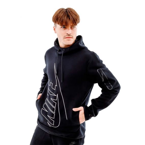 Кофта Nike TCH FLC GX PO HOODIE DX0577-010, Колір: чорний, Розмір виробника: 2XL