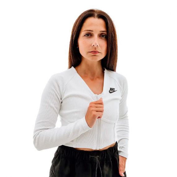 Кофта Nike W NSW LS TOP RIB SW FJ5220-121, Колір: білий, Розмір виробника: L