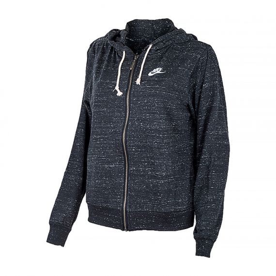 Кофта Nike W NSW GYM VNTG EASY FZ HOODIE DM6386-010, Колір: чорний, Розмір виробника: S