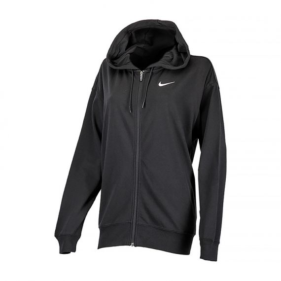 Кофта Nike W NSW JRSY OS FZ HOODIE DM6415-010, Колір: чорний, Розмір виробника: L