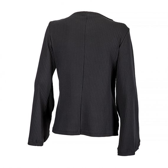 Кофта Nike W NSW RIB JRSY LS TOP DV7866-010, Колір: чорний, Розмір виробника: S, зображення 2