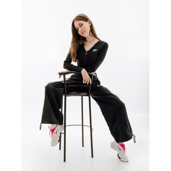 Кофта Nike W NSW LS TOP RIB SW FJ5220-010, Колір: чорний, Розмір виробника: L, зображення 2