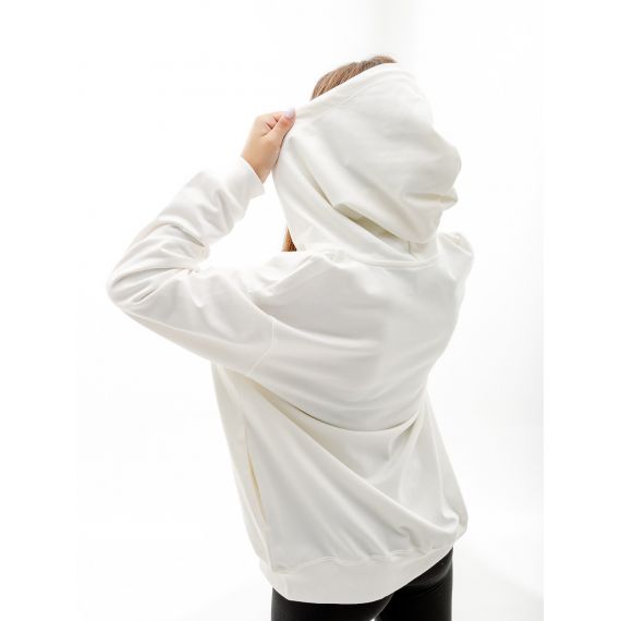 Кофта Nike W NSW JRSY OS FZ HOODIE DM6415-133, Колір: білий, Розмір виробника: L, зображення 2