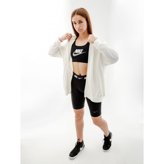 Кофта Nike W NSW JRSY OS FZ HOODIE DM6415-133, Колір: білий, Розмір виробника: L, зображення 5