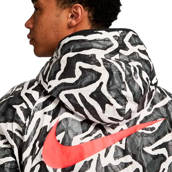 Вітровка Nike M NSW TREND JKT AOP DX0035-060, Колір: темно-сірий, Розмір виробника: XL, зображення 3 Вітровка Nike M NSW TREND JKT AOP DX0035-060, Колір: темно-сірий, Розмір виробника: XL, зображення 3