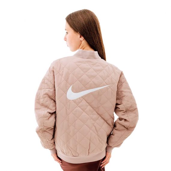 Куртка Nike W NSW VRSTY BMBR JKT DV7876-272, Колір: бежевий, Розмір виробника: XS, зображення 2 Куртка Nike W NSW VRSTY BMBR JKT DV7876-272, Колір: бежевий, Розмір виробника: XS, зображення 2