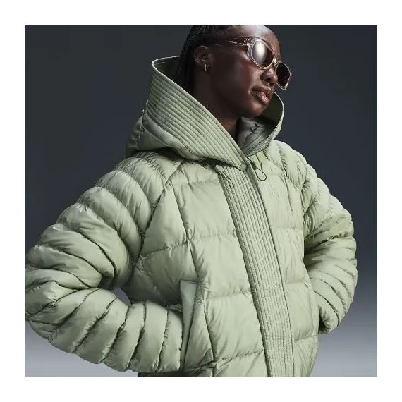 Куртка Nike W NSW ESSNTL PRIMA PUFFER FB8729-370, Цвет: зеленый, Размер производителя: L, изображение 2 Куртка Nike W NSW ESSNTL PRIMA PUFFER FB8729-370, Цвет: зеленый, Размер производителя: L, изображение 2