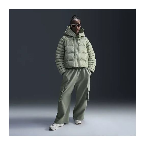 Куртка Nike W NSW ESSNTL PRIMA PUFFER FB8729-370, Цвет: зеленый, Размер производителя: L, изображение 5 Куртка Nike W NSW ESSNTL PRIMA PUFFER FB8729-370, Цвет: зеленый, Размер производителя: L, изображение 5