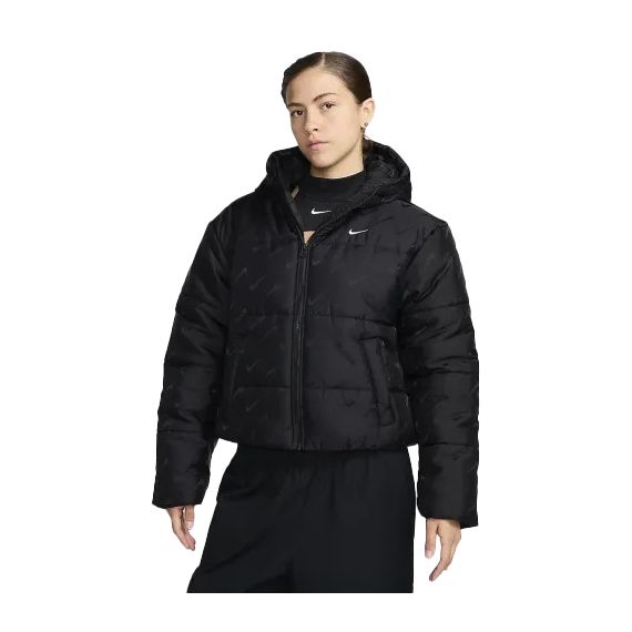 Куртка Nike W NSW TF SNFL NK CLSC PFR AOP FV7941-010, Колір: чорний, Розмір виробника: М