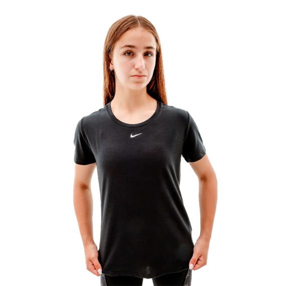 Футболка Nike W NK ONE LUXE DF SS STD TOP DD0618-010, Колір: чорний, Розмір виробника: XS
