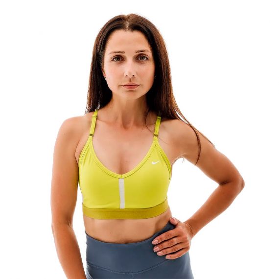 Топ Nike W NK INDY BRA V-NECK CZ4456-308, Колір: салатовий, Розмір виробника: L