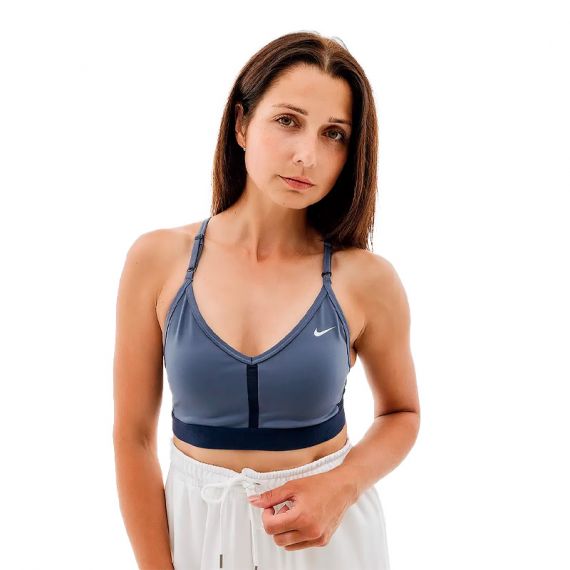 Топ Nike W NK INDY BRA V-NECK CZ4456-491, Колір: темно-синій, Розмір виробника: XS