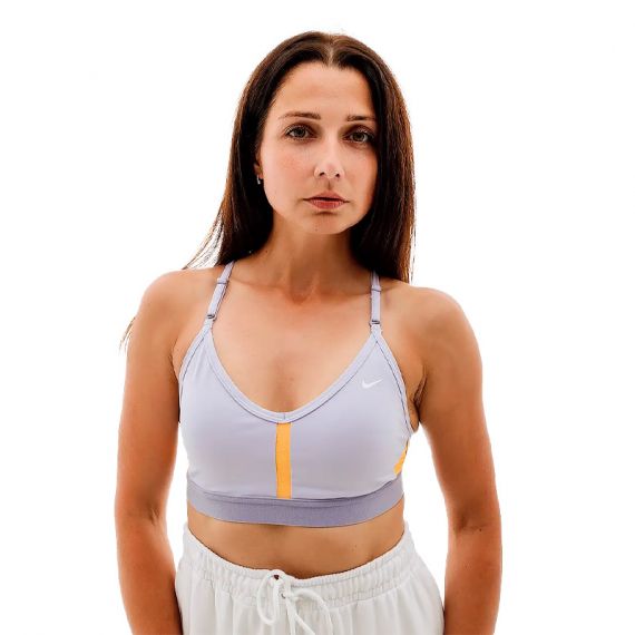 Топ Nike W NK INDY BRA V-NECK CZ4456-536, Колір: фіолетовий, Розмір виробника: L