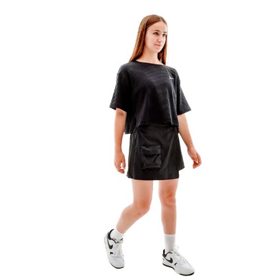 Футболка Nike W NSW RIB JRSY SS TOP DV7870-010, Колір: чорний, Розмір виробника: М, зображення 4 Футболка Nike W NSW RIB JRSY SS TOP DV7870-010, Колір: чорний, Розмір виробника: М, зображення 4