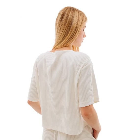 Футболка Nike W NSW RIB JRSY SS TOP DV7870-133, Колір: білий, Розмір виробника: L, зображення 2