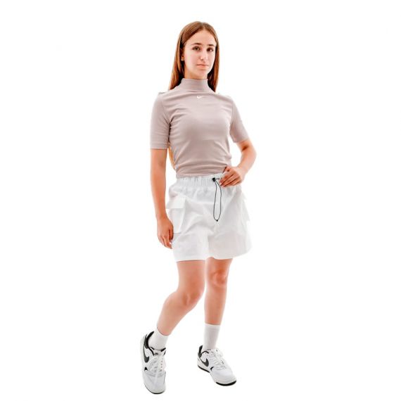 Футболка Nike W NSW ESSNTL RIB MOCK SS TOP DV7958-272, Колір: бежевий, Розмір виробника: М, зображення 4