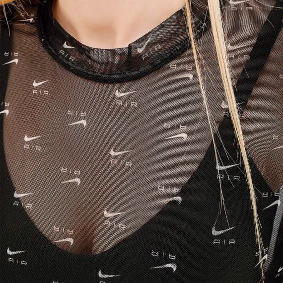 Футболка Nike W NSW AIR AOP MESH SS CROP TOP DV8245-010, Цвет: черный, Размер производителя: L, изображение 2 Футболка Nike W NSW AIR AOP MESH SS CROP TOP DV8245-010, Цвет: черный, Размер производителя: L, изображение 2