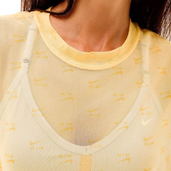 Футболка Nike W NSW AIR AOP MESH SS CROP TOP DV8245-795, Колір: жовтий, Розмір виробника: S, зображення 3 Футболка Nike W NSW AIR AOP MESH SS CROP TOP DV8245-795, Колір: жовтий, Розмір виробника: S, зображення 3