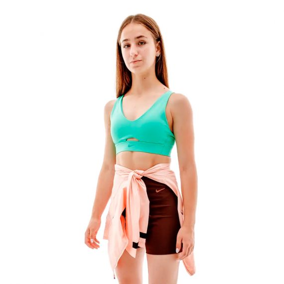 Топ Nike W NK DF INDY PLUNGE CUTOUT BRA DV9837-363, Колір: зелений, Розмір виробника: XS
