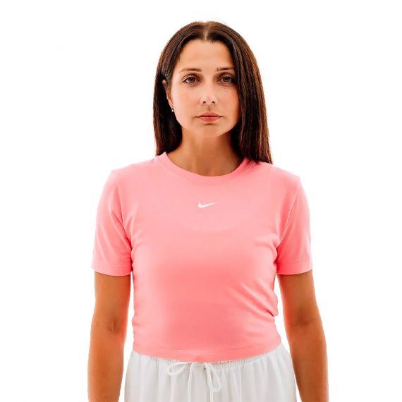 Футболка Nike W NSW TEE ESSNTL SLIM CRP LBR FB2873-611, Колір: рожевий, Розмір виробника: М