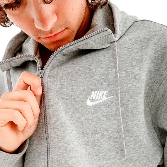 Толстовка Nike M NSW CLUB HOODIE FZ FT BV2648-063, Колір: сірий, Розмір виробника: 2XL, зображення 3