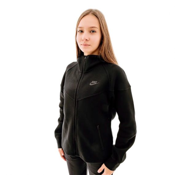 Толстовка Nike Sportswear Tech Fleece Windrunner WomenS Full-Zip Hoodie FB8338-010, Колір: чорний, Розмір виробника: XS