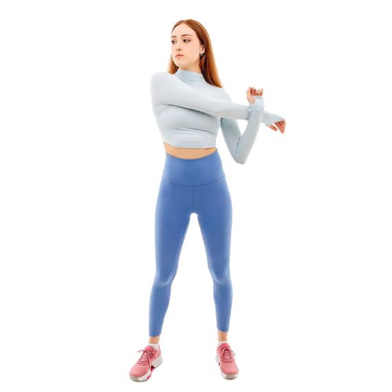 Лосини Nike ONE DF HR 7/8 TIGHT DV9020-450, Колір: блакитний, Розмір виробника: М, зображення 4 Лосини Nike ONE DF HR 7/8 TIGHT DV9020-450, Колір: блакитний, Розмір виробника: М, зображення 4
