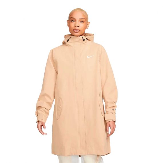 Куртка Nike W NSW ESSNTL SF WVN PRKA JKT DM6245-200, Колір: бежевий, Розмір виробника: L
