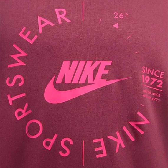 Світшот Nike W NSW FLC OS CREW PRNT SU FD4234-653, Колір: рожевий, Розмір виробника: XS, зображення 4 Світшот Nike W NSW FLC OS CREW PRNT SU FD4234-653, Колір: рожевий, Розмір виробника: XS, зображення 4