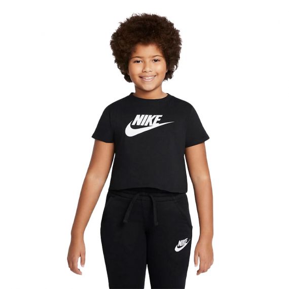 Футболка Nike G NSW TEE CROP FUTURA DA6925-012, Колір: чорний, Розмір виробника: 128-137