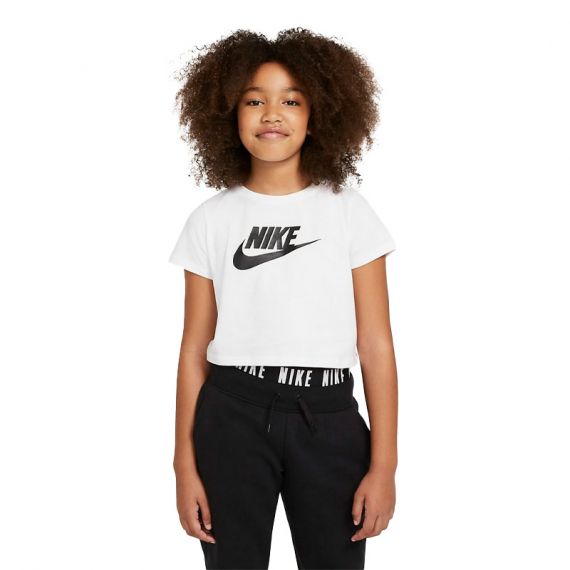 Футболка Nike G NSW TEE CROP FUTURA DA6925-102, Колір: білий, Розмір виробника: 146-156