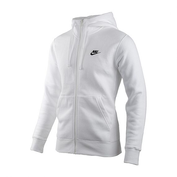 Толстовка Nike M NSW CLUB HOODIE FZ BB BV2645-100, Колір: білий, Розмір виробника: XL