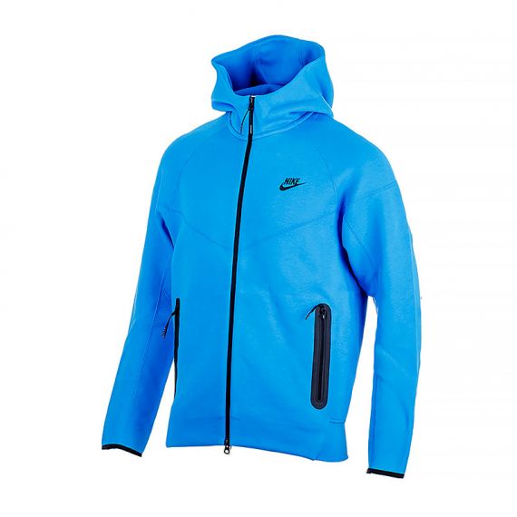 Толстовка Nike M NK TCH FLC FZ WR HOODIE FB7921-435, Колір: блакитний, Розмір виробника: 2XL, зображення 2 Толстовка Nike M NK TCH FLC FZ WR HOODIE FB7921-435, Колір: блакитний, Розмір виробника: 2XL, зображення 2